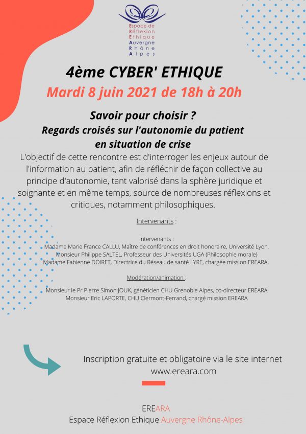 CyberEthique du 08 06 2021 Savoir pour choisir Regards croisés