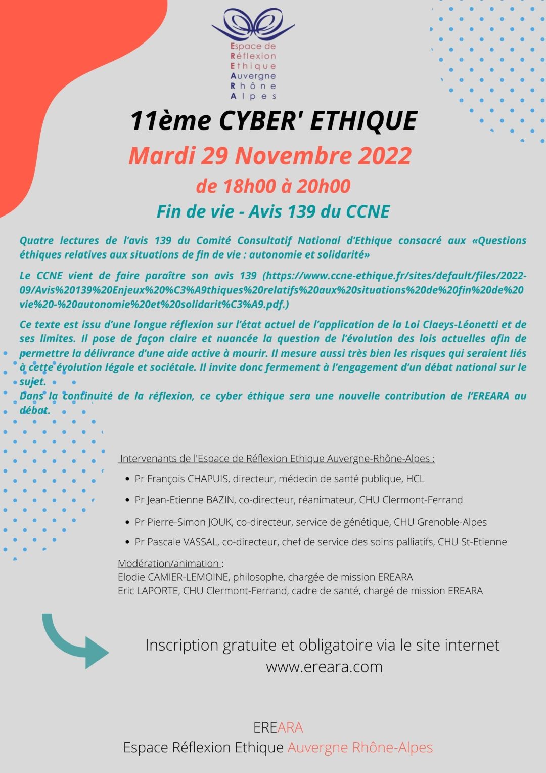 Cyber Thique Du Fin De Vie Avis Du Ccne Espace De