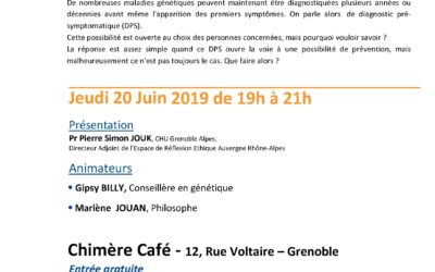 13ème Café Ethique – Grenoble : “Autonomie du Patient et Médecine Prédictive”